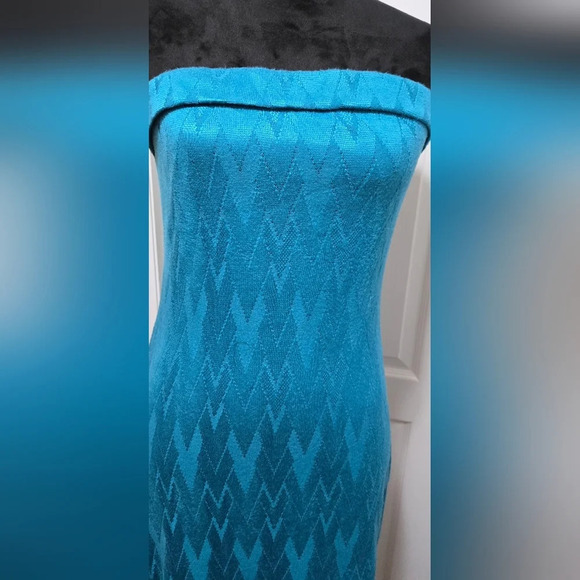 Strapless Side Slit Midi Dress #370-372 - Picture 8 of 9